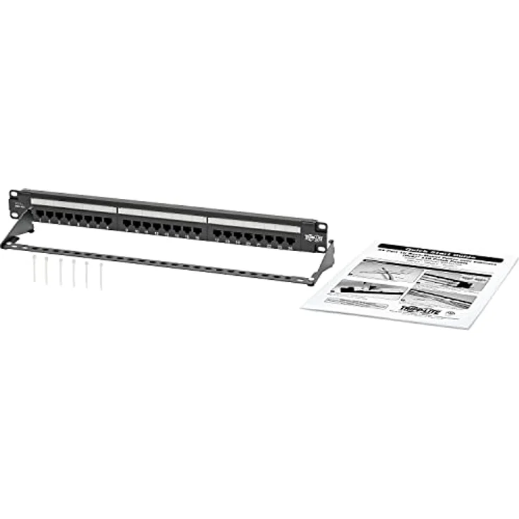 Eaton Tripp Lite Cat6 PoE+ Patchpanel N252-P24, 24 Ports, RJ45 Ethernet, 1U-Rackmontage, schwarz, EIA/TIA 568A/B-Verdrahtungsstandards – Bild 5