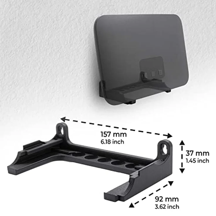 Mobilefox Wandhalterung für Telekom Speedport Smart 4 Router, Schwarz, mit Kabelmanagement und Schraubbefestigung – Bild 6