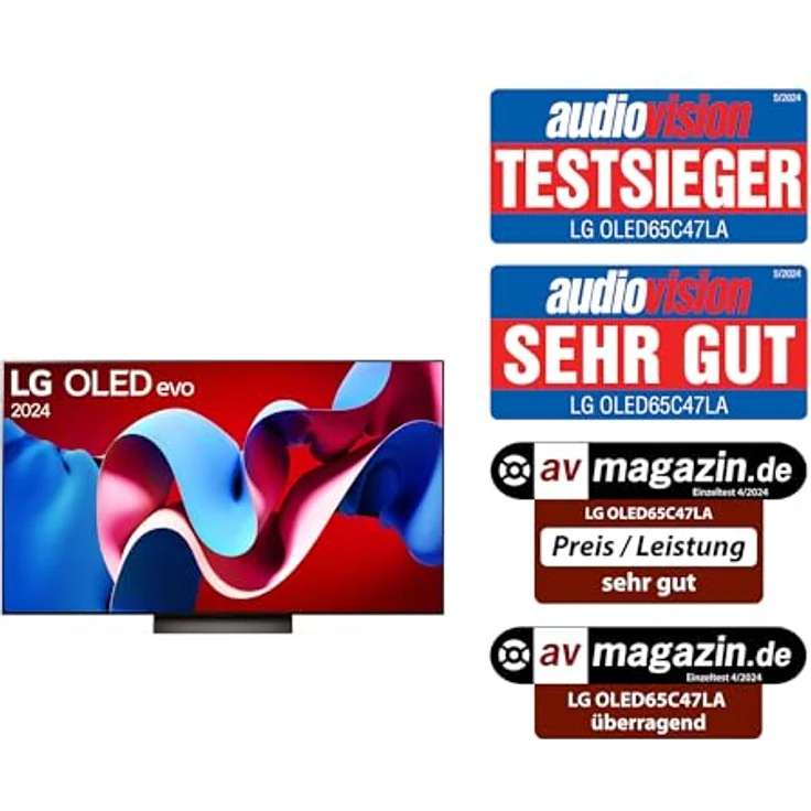 LG OLED65C47LA TV 65" (165 cm) OLED evo Fernseher (α9 Gen7 4K AI-Prozessor, Dolby Vision, bis zu 120Hz) [Modelljahr 2024], Schwarz – Bild 2
