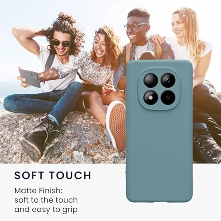 kwmobile Handyhülle für Xiaomi Redmi Note 15 4G / Redmi Note 15 5G / Poco M8 5G, weiche Silikon Schutzhülle in Antique Stone, flexibel und rutschfest, präzise Kameraausschnitte – Bild 4