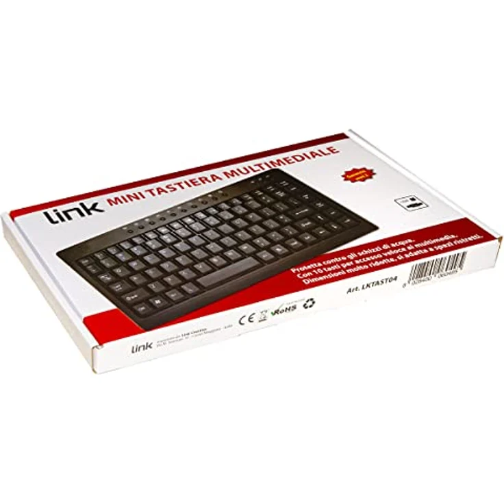 Link LKTAST04 Mini-Tastatur, Multimedia USB [italienisches Layout] – Bild 5