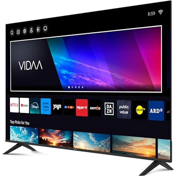 DYON Smart 65 VX - 65 Zoll (164 cm) 4K Ultra-HD Smart TV, Triple Tuner, App Store, Prime Video, Netflix, YouTube, DAZN, Disney+ [Mod. 2024] - Schwarz – Bild 3