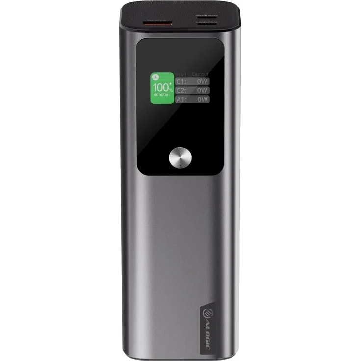 Alogic ARK 27.000MAH POWER BANK (27000 mAh, 140 W, 140 Wh), Powerbank, Silber - Riesige Kapazität, 140-W-Schnellladefunktion, ideal für Hochleistungs-Laptops, 3-fach Geräte-Ladung.