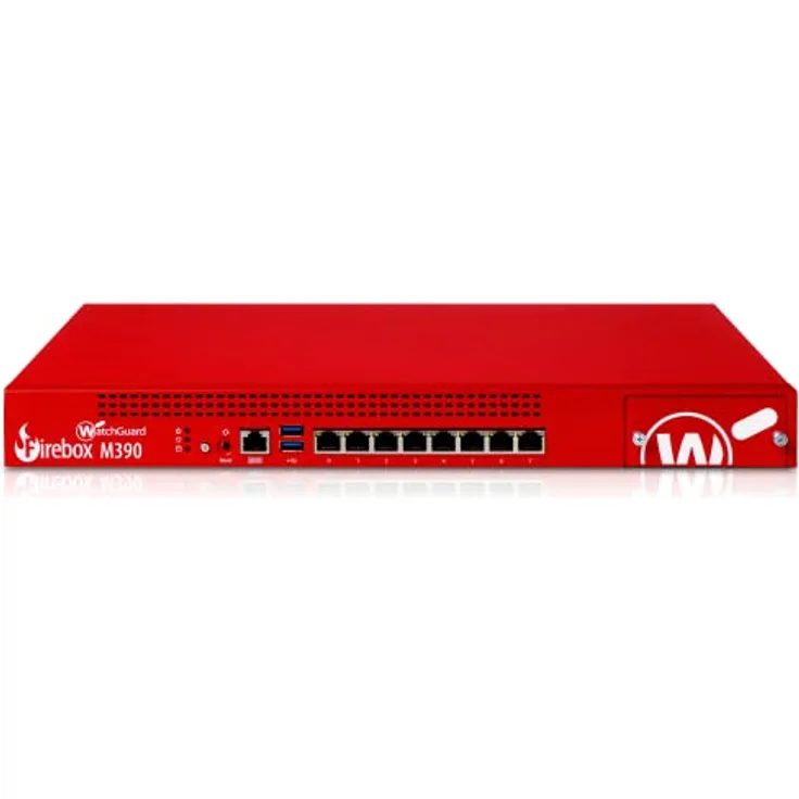 Watchguard Firebox M390 Hardware-Firewall 2400 Mbit/s, Total Security Suite und 18 Gbit/s Firewall Durchsatz