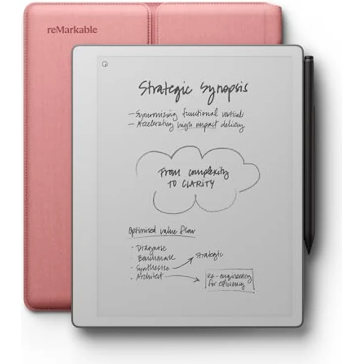 REMARKABLE Paper Pure – Tablet mit Marker Plus und Sleeve Folio, 10,3 Zoll, Wüstenrosa, bis zu 3 Wochen Akkulaufzeit, Cloud-fähig – Bild 1