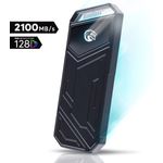 KingSpec Z5 externe Gaming-SSD (512GB) 2100 MB/S Lesegeschwindigkeit, 1850 MB/S Schreibgeschwindigkeit, RGB Lichter & Premium Wärme, Cyberpunk-Ästhetik