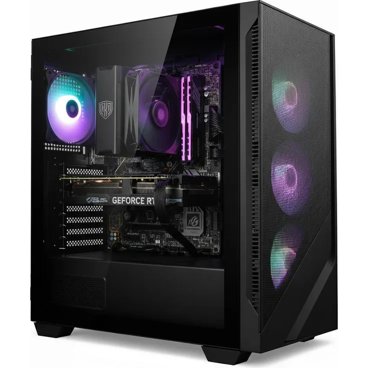 MeinPC Gaming-PC – AMD Ryzen 7 5700X, Radeon RX 9060 XT 16GB, 32GB RAM, 1TB SSD, RGB, Windows 11 Pro, WiFi