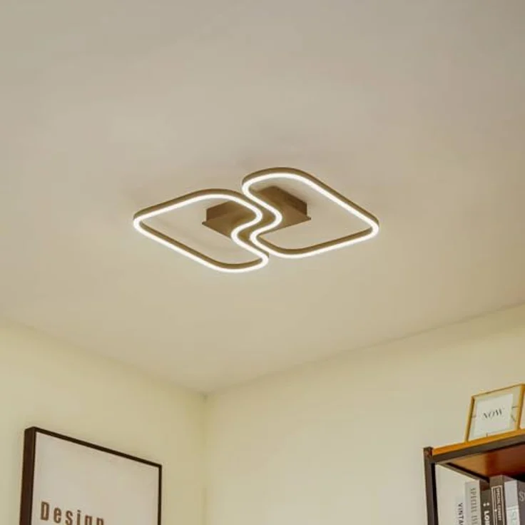 Lucande LED Deckenleuchte Amiya, 1-flammig in Schwarz aus Aluminium, moderne Wohnzimmerleuchte mit LED-Technologie – Bild 3