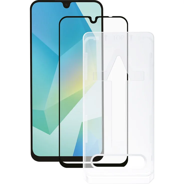 Vivanco Klare Bildschirmschutzfolie gehärtetes Glas 9H für Samsung Galaxy A16 5G, stoßfest, schmutzabweisend, kratzresistent, FullScreen mit Easy Applikator