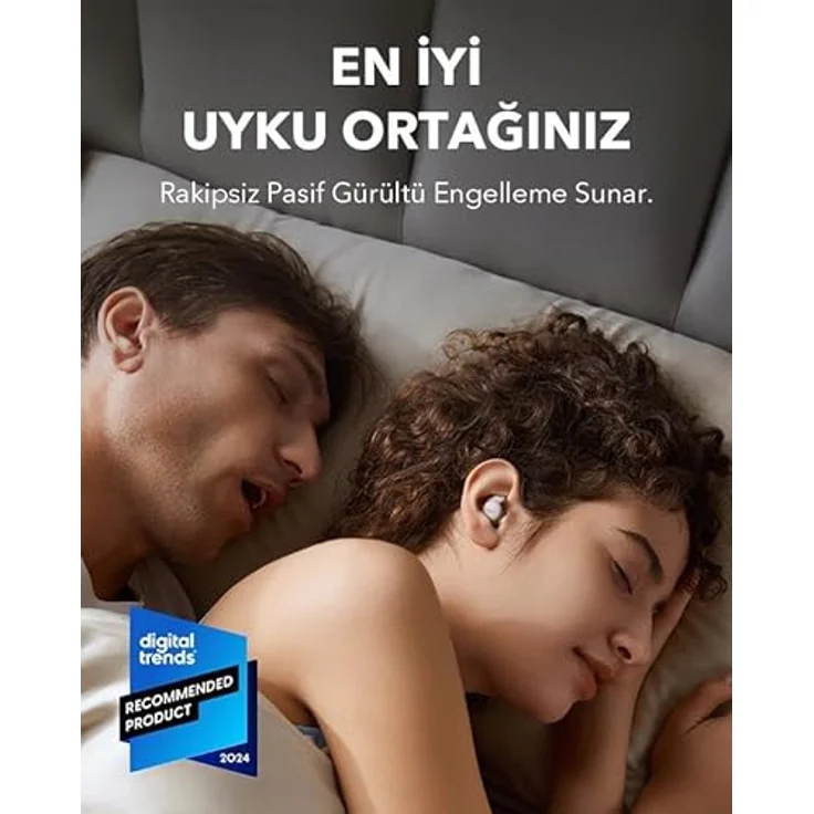 Anker Soundcore Sleep A20 Kabellose Kopfhörer für den Schlaf entwickelt Weiß, Geräuschblockierung, 80h Wiedergabe, Bluetooth 5.3 – Bild 3