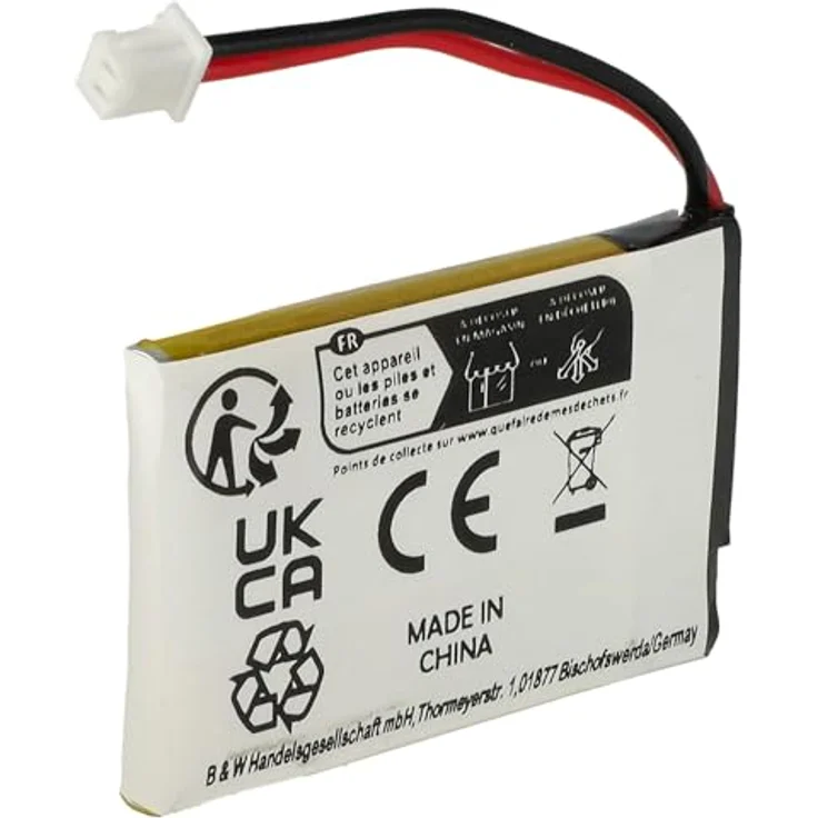 vhbw Akku Ersatz für 452128, B511007, 180 mAh, 3,7 V, Li-Polymer für Wireless Headset Kopfhörer, wiederaufladbar, langlebig – Bild 2