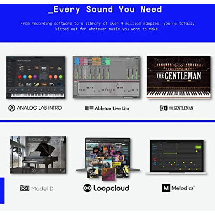 Arturia - MiniLab 3 - Universal-MIDI-Controller für Musikproduktion, mit All-in-One-Softwarepaket - 25 Tasten, 8 Multicolor-Pads - Schwarz – Bild 4