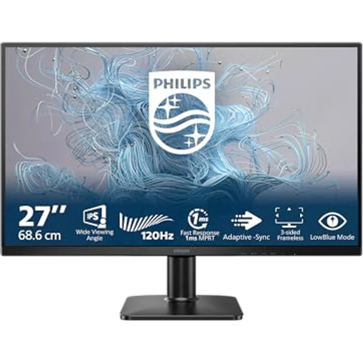 Philips 27E2N1110 27 Zoll FHD Monitor, 120Hz, IPS, 1ms MPRT, Adaptive Sync, Schwarz/Rot – Bild 2