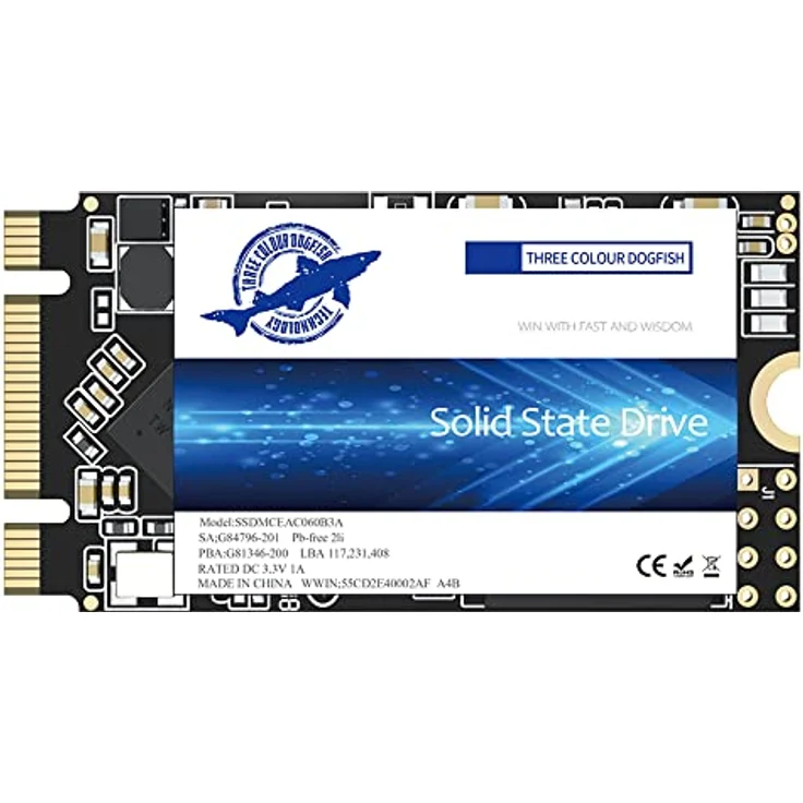 Dogfish SSD M.2 2242 500GB Solid State Drive Ngff Internen Desktop Computer 6Gb/s High Performance Festplatte Für Desktop Laptop (500GB, M.2 2242) – Bild 1