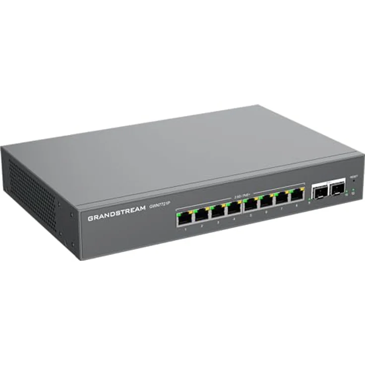 Grandstream GWN7721P, 10-Port L2 Lite Netzwerk Switch mit 8x2,5G Ethernet-Ports, 2x10G SFP+, PoE 60W, ideal für kleine und mittelständische Unternehmen – Bild 2