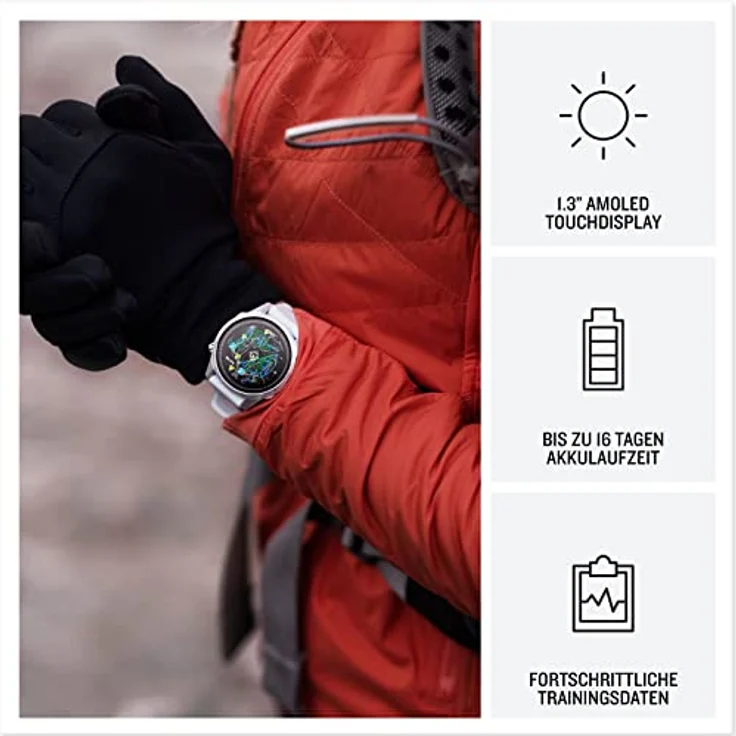 Garmin EPIX PRO (Gen 2) 47mm – GPS-Multisport-Smartwatch mit brillantem 1,3“ AMOLED-Display und Touch-/Tastenbedienung. TOPO-Karten, 60 Sport-Apps, Garmin Music, Garmin Pay, bis zu 16 Tage Akkulaufzeit – Bild 3