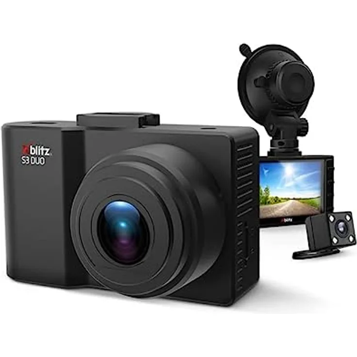 XBLITZ S3 Duo Videorekorder Dash Kamera - Full HD - Vorne und hinten Camera - 140 Grad - Bewegungserkennung