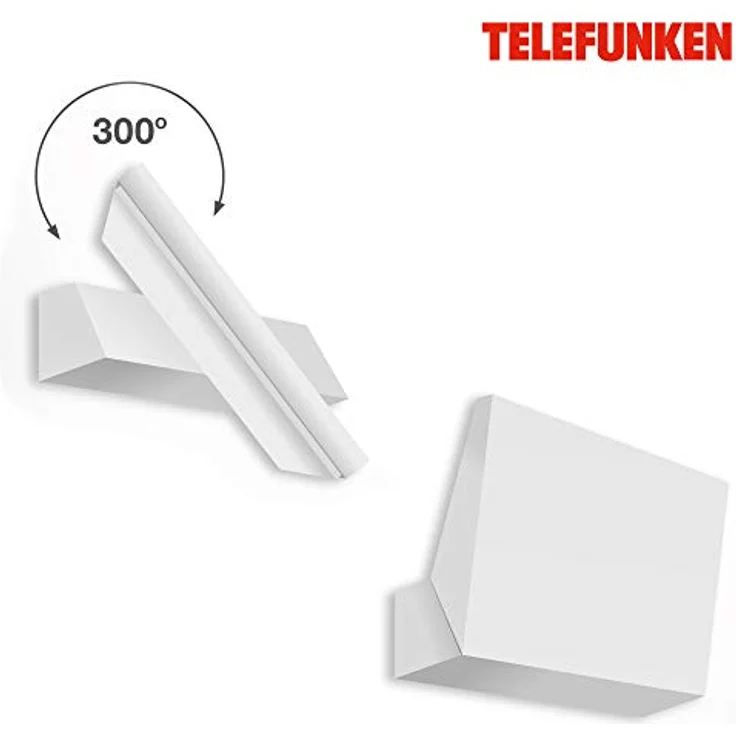 TELEFUNKEN - LED Außenwandleuchte, Außenwandlampe, Kopf drehbar, 10 Watt, 1.100 Lumen, 4.000 Kelvin, IP44, Weiß, 172x141x52mm (LxBxH) – Bild 3