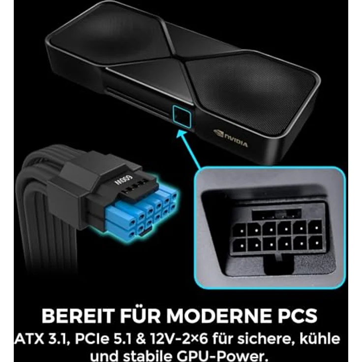 Lian Li SP Series Platinum 80 PLUS Platinum Netzteil, SFX, 850 Watt, vollmodular, PCIe 5.1, ATX 3.1, weiß – Bild 4