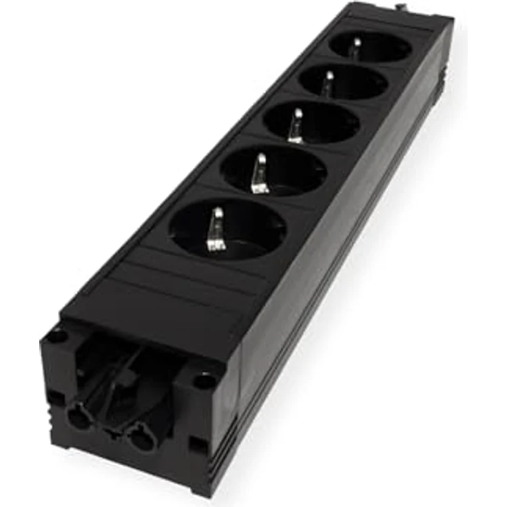 Bachmann STEP BASE Schutzkontakt Einbau-Tischsteckdosenleiste, 5x CEE7/3, schwarz – Bild 4