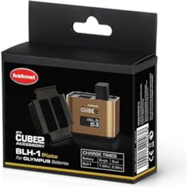 Hähnel ProCube2 Ladeplatte für Olympus BLH-1 Akku, zum gleichzeitigen Laden von 2 Akkus, leicht austauschbar – Bild 1