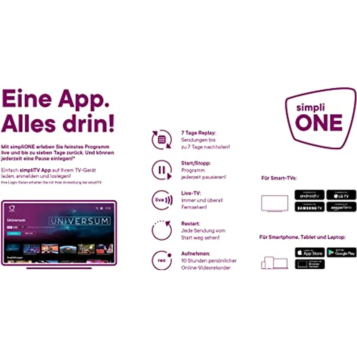 STRONG SRT-4250, Android Streaming Box - DVB-T Receiver, 4K UHD, HDR, integrierter Chromecast, Live TV, Google Play Store, schwarz – Bild 2