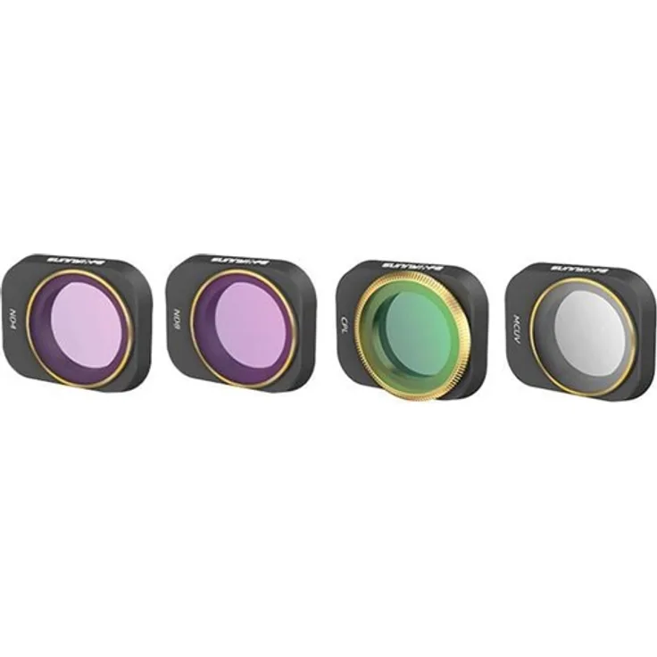 Sunnylife Set aus 4 UV+CPL+ND4+ND8 Filtern für DJI Mini 3 Pro, Actioncam-Zubehör für optimale Farbwiedergabe und Lichtpolarisierung
