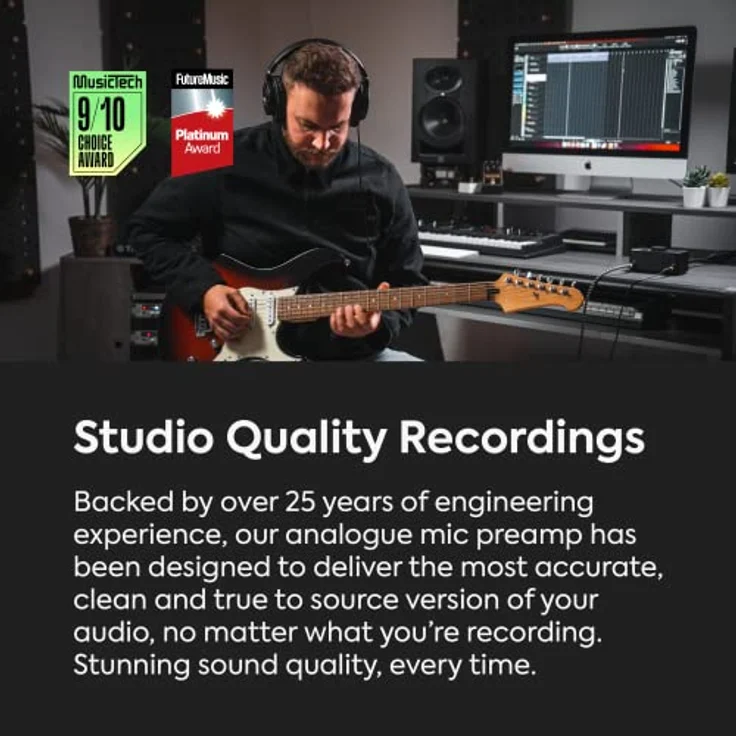 EVO 4 USB Audio Interface sound card for music production (2 in - 2 out USB audio-interface, 48 Volt phantom power, 2 microphone preamps, etc.) - Preisvergleich – Bild 4