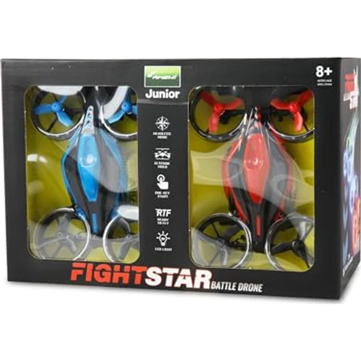 Amewi FightStar Battle Drone Set RTF rot & blau, mit Infrarot-Battlefunktion und Auto-Höhehalten – Bild 2