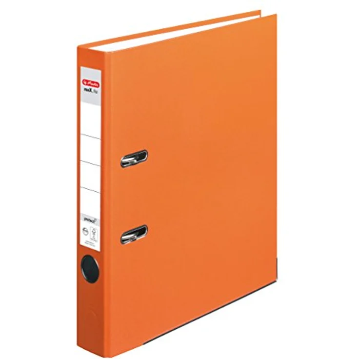 Herlitz Aktenordner maX.file protect, schmal mit Griffloch und Blattniederhalter, blau – Bild 2