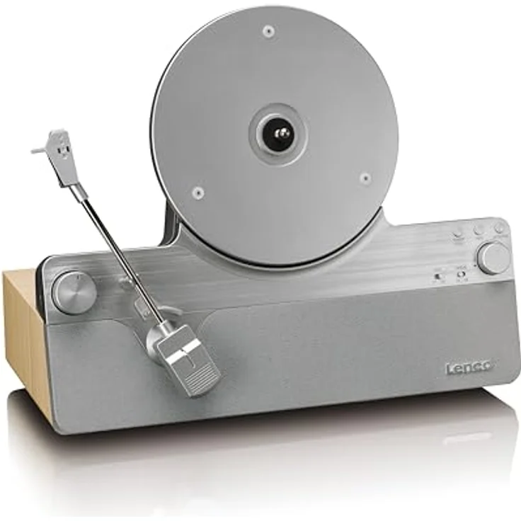 Lenco LSA-071SI - Vertikaler Plattenspieler mit Bluetooth® und eingebauten Lautsprechern - Silber – Bild 4