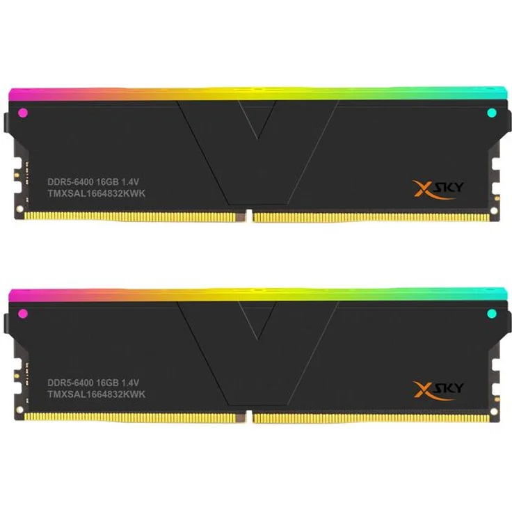 V-Color Manta XSky RGB DDR5-6400 RAM, 32 GB Dual-Kit (2 x 16 GB), CL32, schwarz, AMD EXPO Support