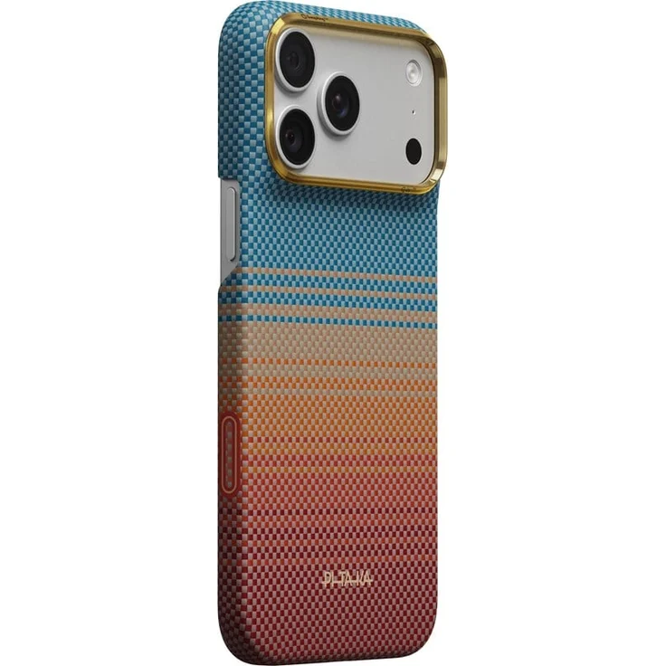 PITAKA Edge Case California Dream Sunset 2.0, Handyhülle aus Aramidfaser für iPhone 18 Pro Max/17 Pro Max, MagSafe-kompatibel mit PitaTap™ Camera Control Button