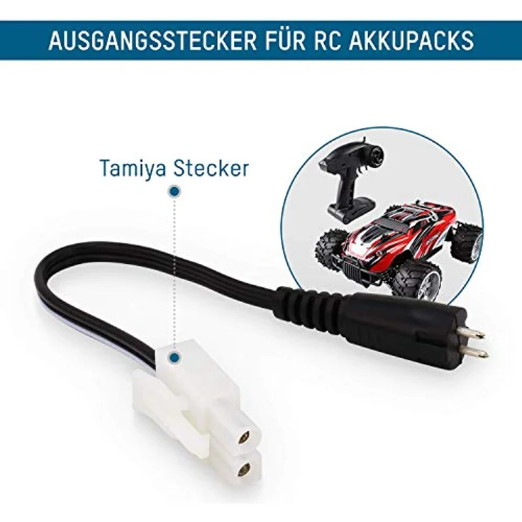 ANSMANN Akkupack Ladegerät ACS 48 - Akkuladegerät für 4-8-Zellen-NiMH-Akkus RC-Ladegerät mit 8 Steckdosen und Tamiya-Adapter zum Laden von Modellbatterien, Akkus - Preisvergleich – Bild 4