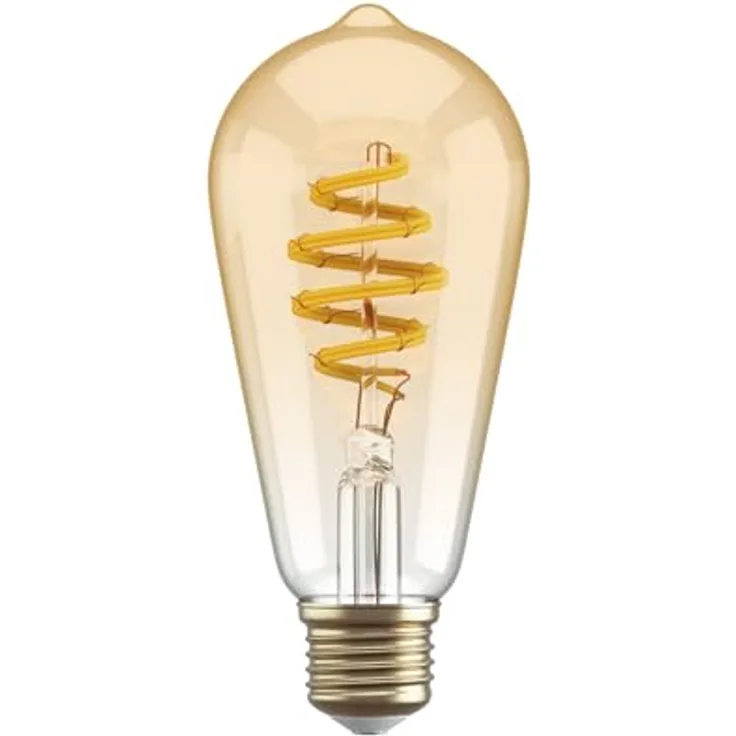 Hombli Smarte Glühbirne ST64 | Dimmbares Warmweißes Licht, 1800-2700K | 5.5W Filament, 300 Lumen | Sprachsteuerung mit App-Funktion, Kompatibel mit Google, Alexa & Siri