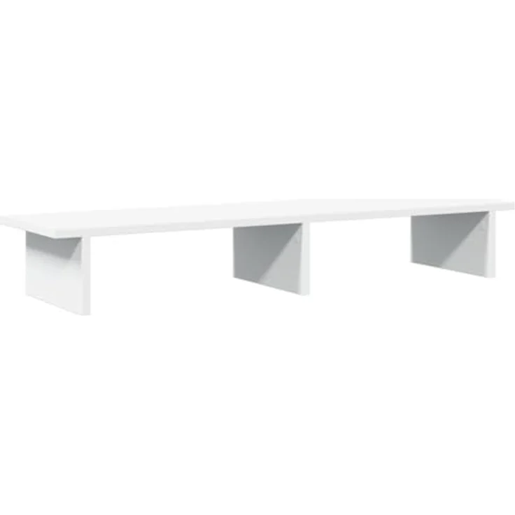 vidaXL Monitorständer, Weiß, Holzwerkstoff, 100x27x15 cm, für zwei Monitore, langlebig und pflegeleicht – Bild 7