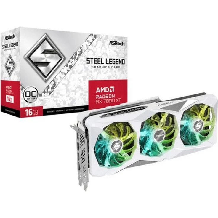 Asrock Radeon RX 7800 XT Steel Legend OC Grafikkarte, Next-Gen-Grafikkarte mit besonderem Design – Bild 1