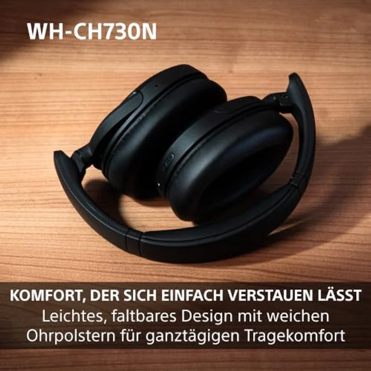 Sony WH-CH730N, Kabellose Kopfhörer mit Geräuschunterdrückung, Blau – Bild 3