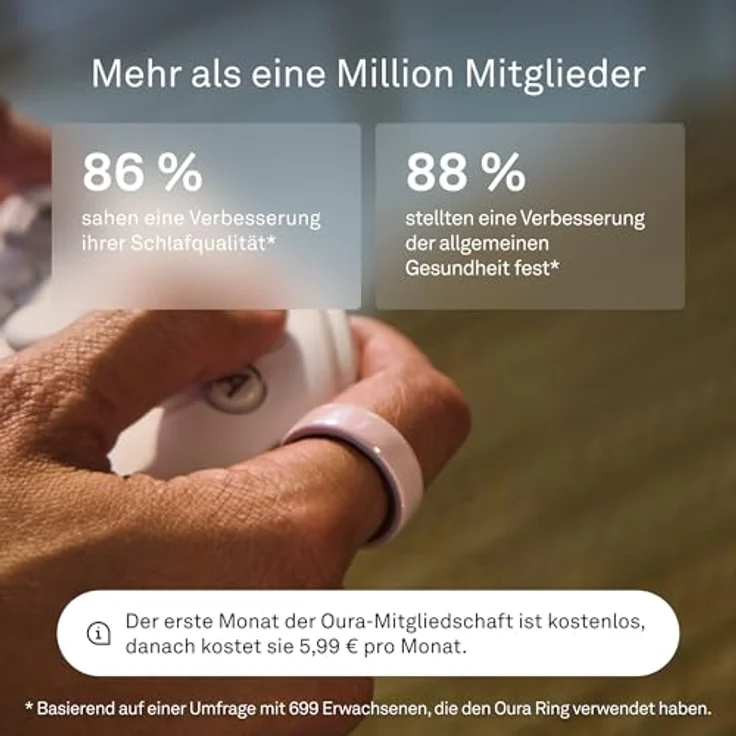 Oura Ring 4 Ceramic (Petal), Smart Ring in Rosa mit 40+ Gesundheitsmetriken, 5–8 Tage Akkulaufzeit, fortschrittlicher Smart Sensing Technologie – Bild 7