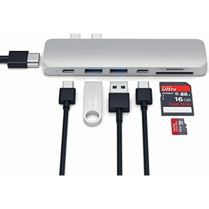 Satechi USB-C Pro Hub Multi-Port Adapter 4K HDMI silber - Preisvergleich – Bild 2