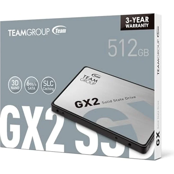 Team Group GX2 - Solid-State-Disk - 512 GB - intern - 2.5 Zoll (6.4 cm) - SATA 6Gb/s - Schwarz (T253X2512G0C101) – Bild 4