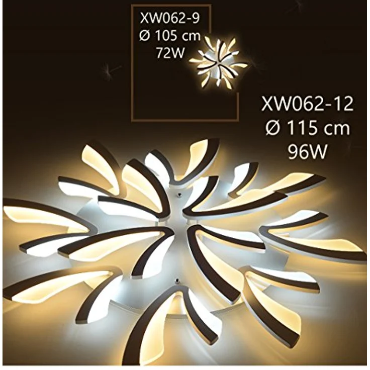 TonHan LED Deckenleuchte XW062WJ-12 mit Fernbedienung, Lichtfarbe/Helligkeit einstellbar, weiß – Bild 2