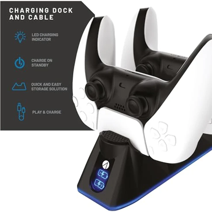Twin Charging Dock inklusive Kabel (schwarz) (PS5) – Bild 7