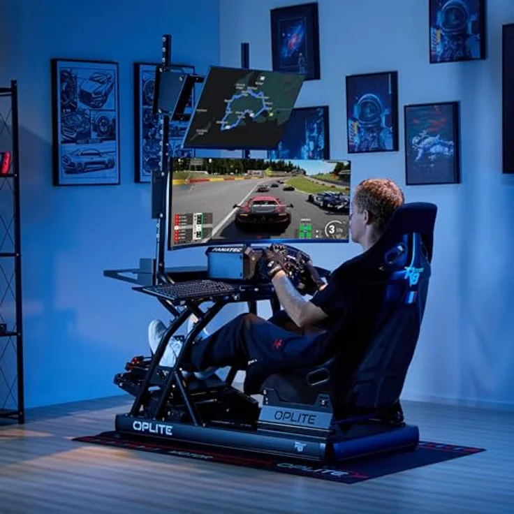 OPLITE OPLITE - R8 auf Top Monitor Mount Black, obere Monitorhalterung für 32 Zoll TV, VESA-kompatibel, robuster Stahl, ultra starr, multiple Anpassungen – Bild 5