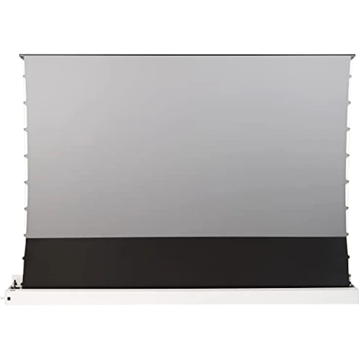 celexon elektrische CLR-Hochkontrast-Boden-Leinwand Plus für die Nutzung mit einem Ultra-Kurzdistanz-Beamer im Heimkino oder für Buisnessprojektionen - 120" Zoll - 265,6 x 149,4 cm - 4K 8K UHD - weiß – Bild 2