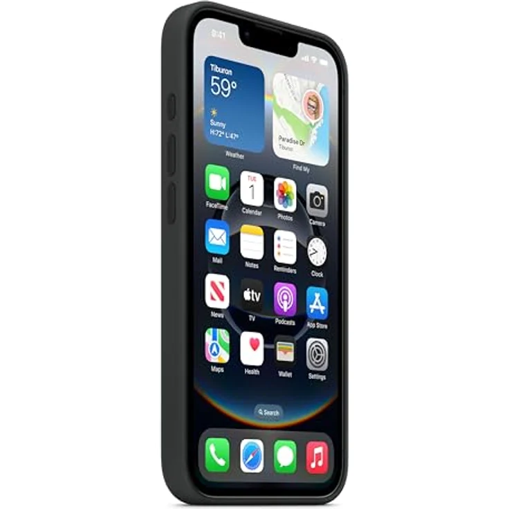 Apple iPhone 16e Silikon Case − Schwarz, recyceltes Silikonmaterial, Mikrofaserfutter, kratz- und stoßfest – Bild 3
