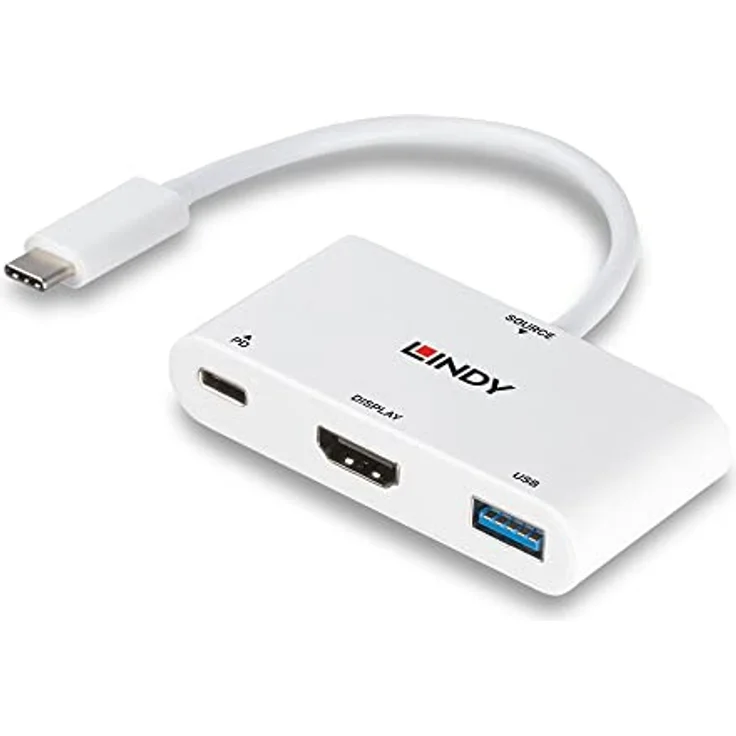 LINDY USB 3.1 Typ C auf HDMI Konverter mit PD, 3840 x 2160 Auflösung, Weiß – Bild 5
