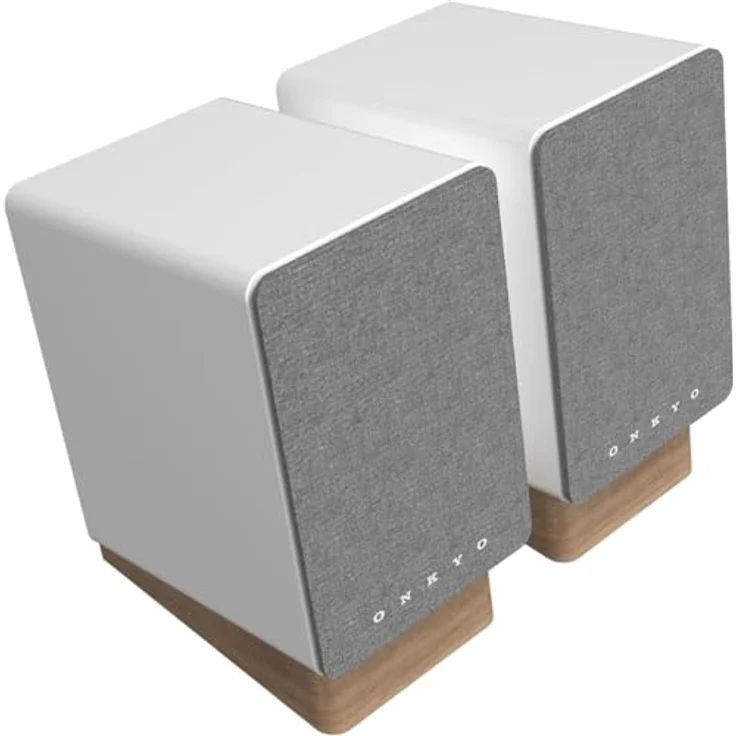 Onkyo Creator Series GX-10DB, Aktive Regal-Lautsprecher in Weiß mit 3" Woofer, USB-C, Bluetooth 5.3 und Phono/Line-Eingang – Bild 1
