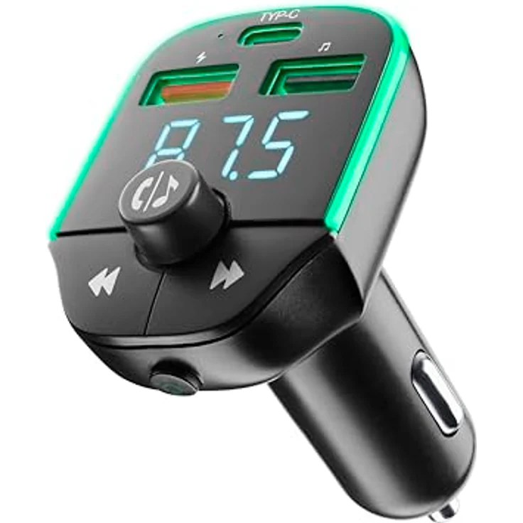 Cellularline Car FM Transmitter, drahtloses Audiosystem mit Bluetooth® Verbindung, Schwarz – Bild 1