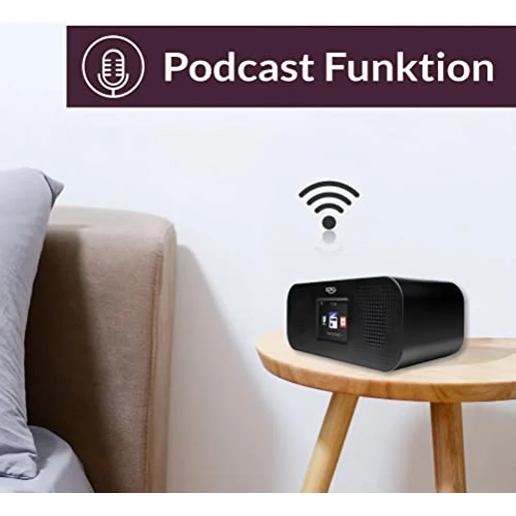 Xoro HMT 425 Basic, Digitales WLAN Internet Radio mit 2.8" Farbdisplay, USB Mediaplayer, FM/DAB+ Simulation und Weckerfunktion – Bild 2